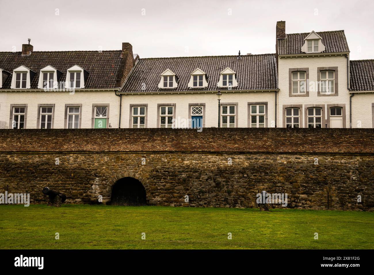 Medieval city wall of Maastricht, Netherlands. Stock Photo