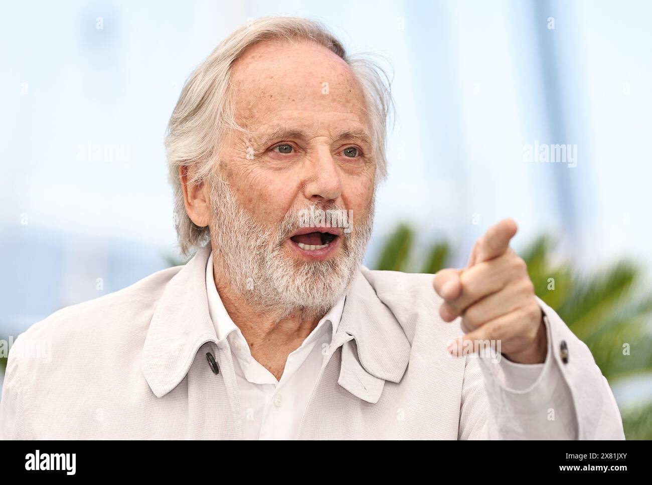 Cannes, France. 22nd May, 2024. French actor Fabrice Luchini poses