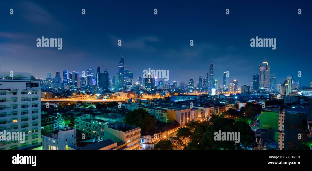 Bangkok city downtown at twilight time in Thailand Stock Photo - Alamy
