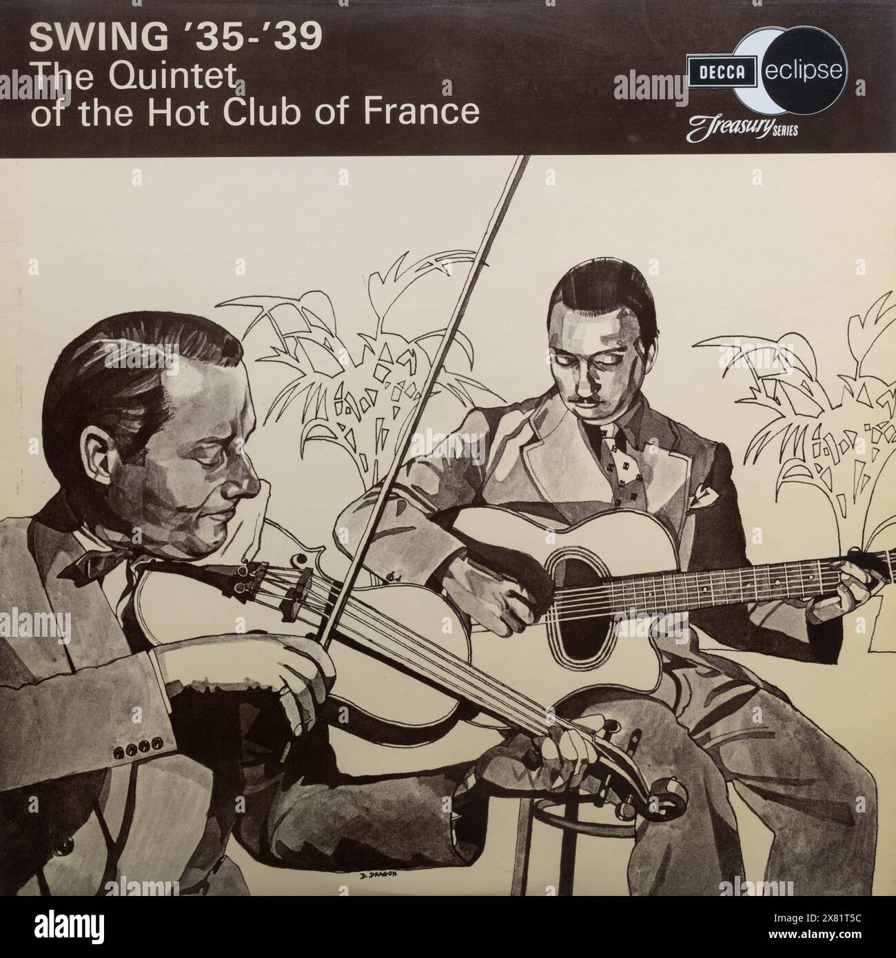 Swing '35-'39 The Quintet of the Hot Club of France album cover, vinyl LP record Stock Photo