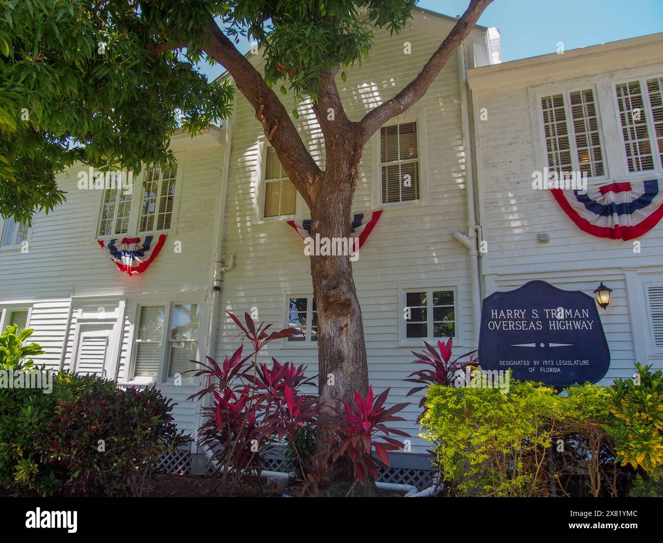 The Harry S. Truman Little Whitehouse in Key West, Florida, USA, April 17, 2024 Stock Photo