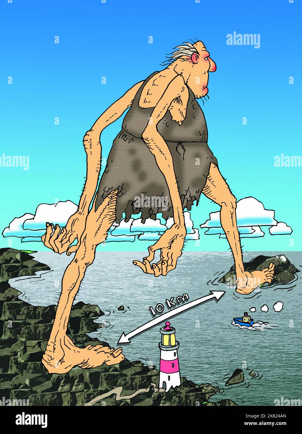 Art of Cornish giant Bolster, who could stand with one foot on St Agnes ...