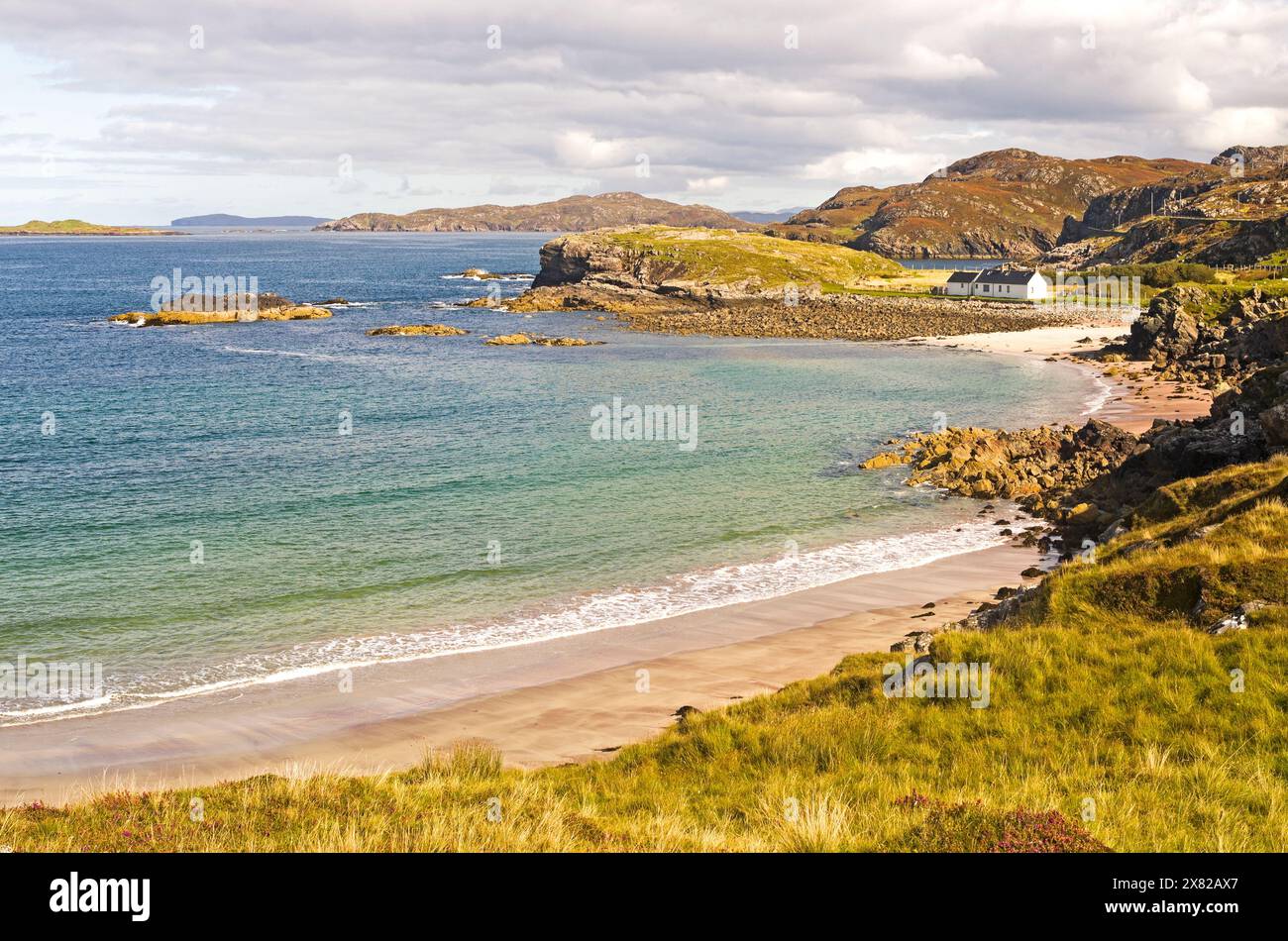 Clashnessie Bay, Stoer, Assynt, Sutherland, Scottish Highlands, on the ...