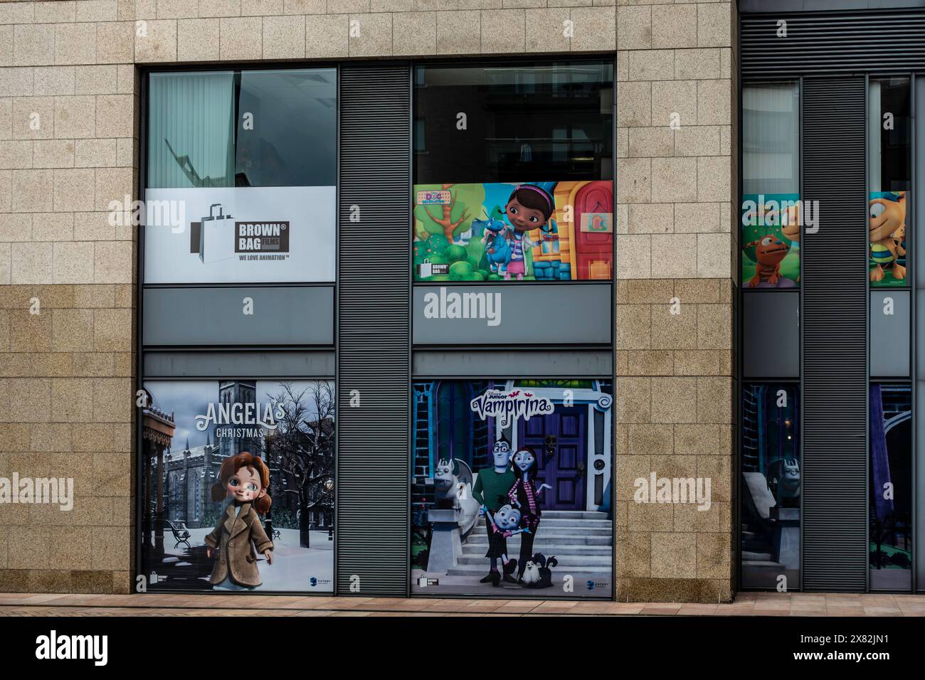 The offices of Brown Bag Films in Smithfield, dublin, Ireland Stock