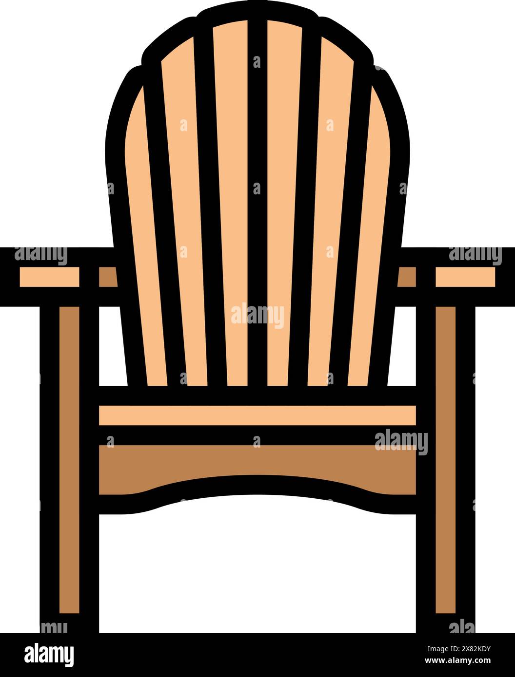 adirondack chair outdoor furniture color icon vector illustration Stock ...
