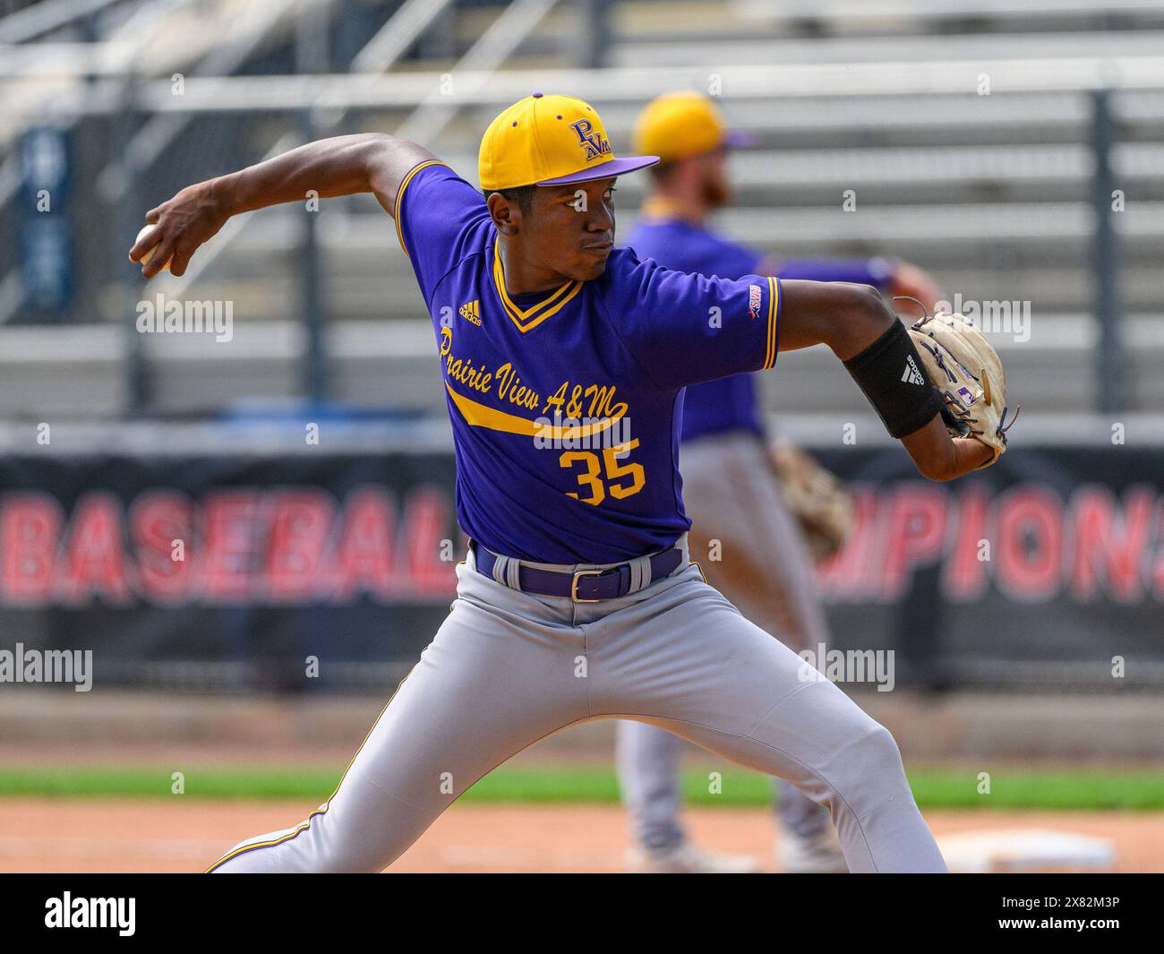 May 22, 2024: Prairie View A&M relief pitcher Demarques Thompson (35 ...