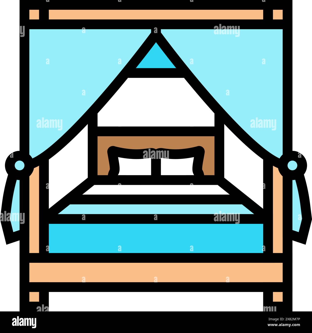 lounge chair outdoor furniture color icon vector illustration Stock ...