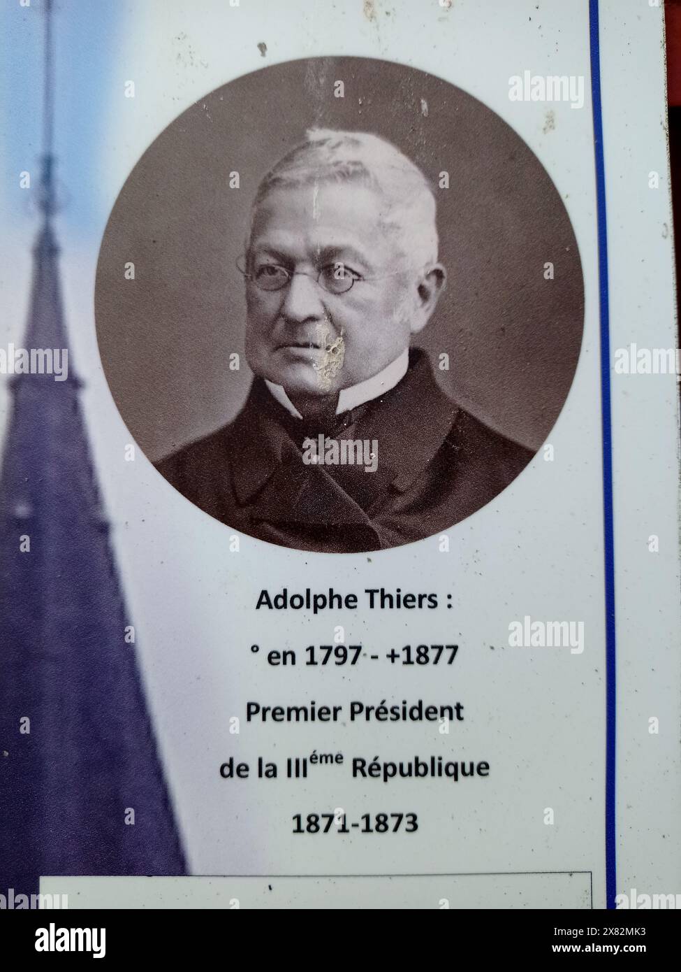 Adolphe Thiers 1797 - 1877, premier Président de la IIIème République 1871-1973 Stock Photo