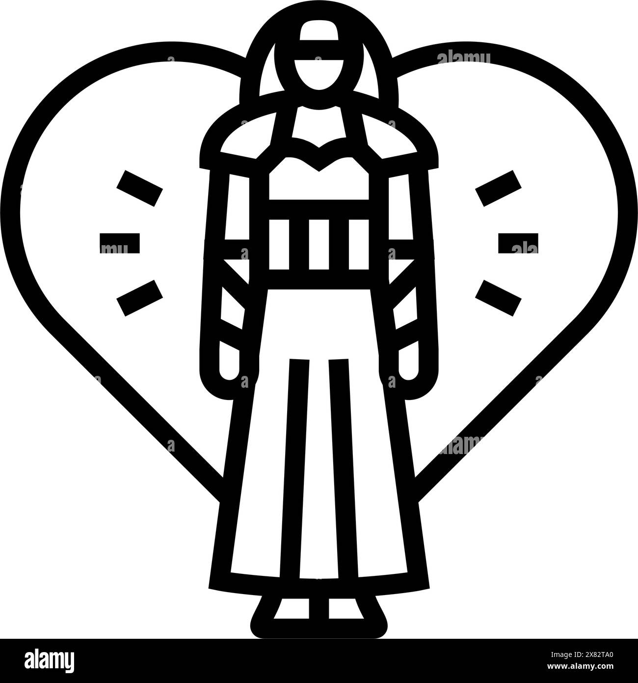 romanticism goth subculture line icon vector illustration Stock Vector 
