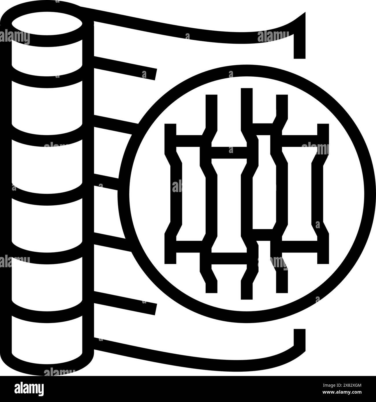 bamboo fabric sustainable fashion line icon vector illustration Stock 