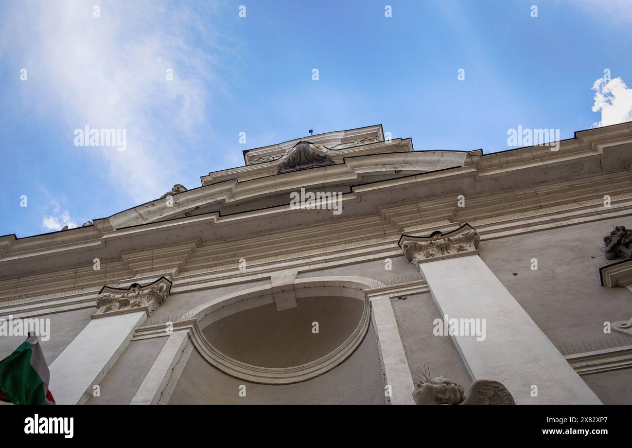 St. Michael's Church at Vaci Street in Budapest, Hungary.Summer season. Stock Photo