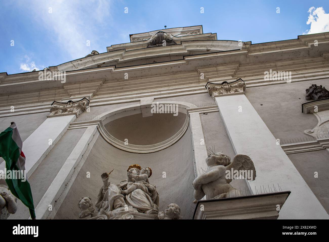 St. Michael's Church at Vaci Street in Budapest, Hungary.Summer season. Stock Photo