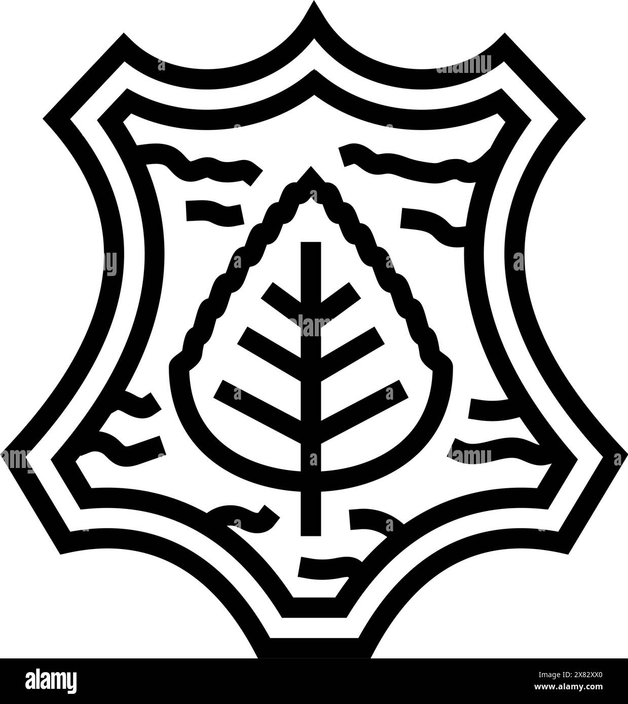 vegan leather sustainable fashion line icon vector illustration Stock ...