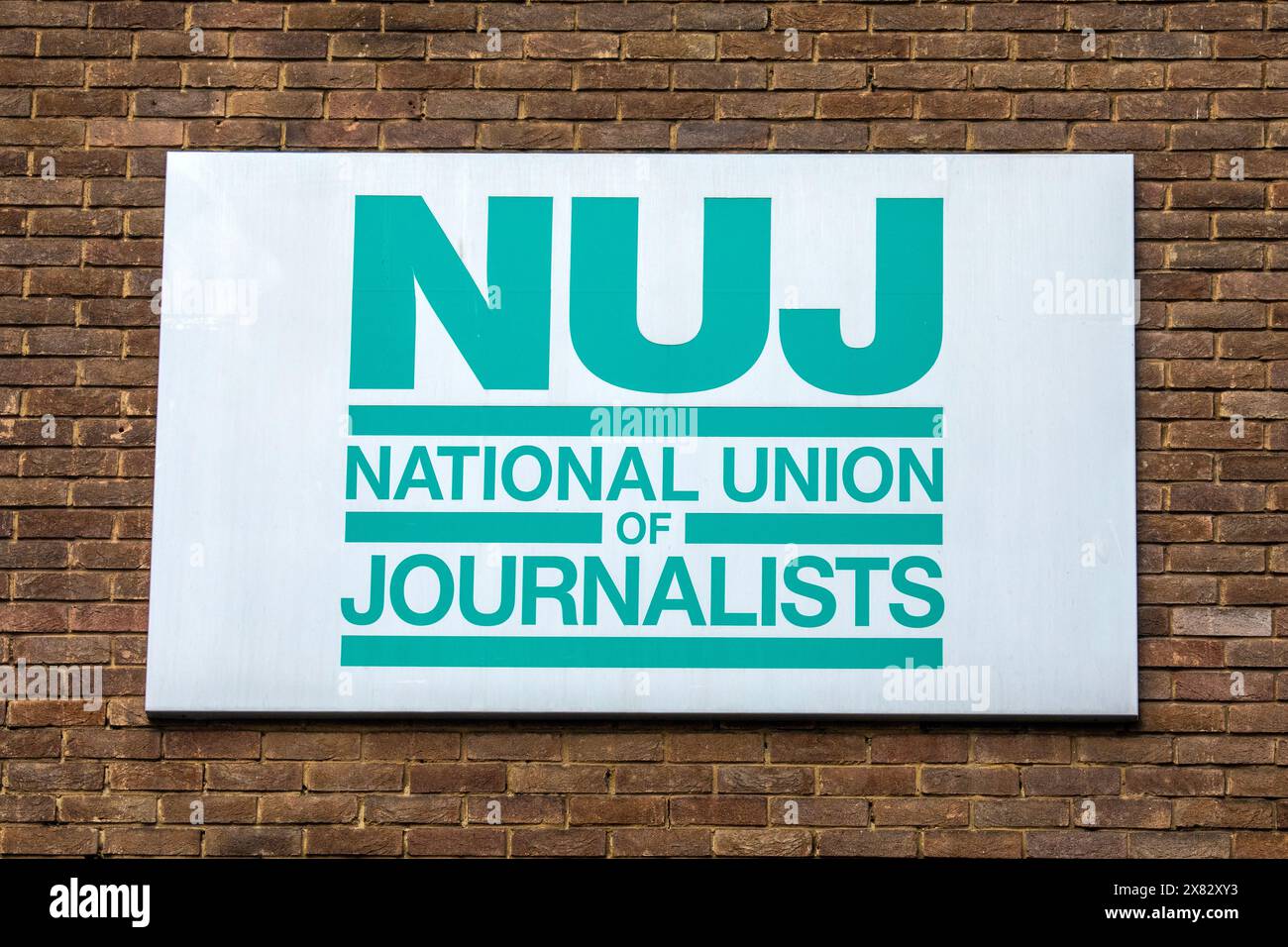 London, UK - February 5th 2024: The sign on the exterior of the NUJ ...