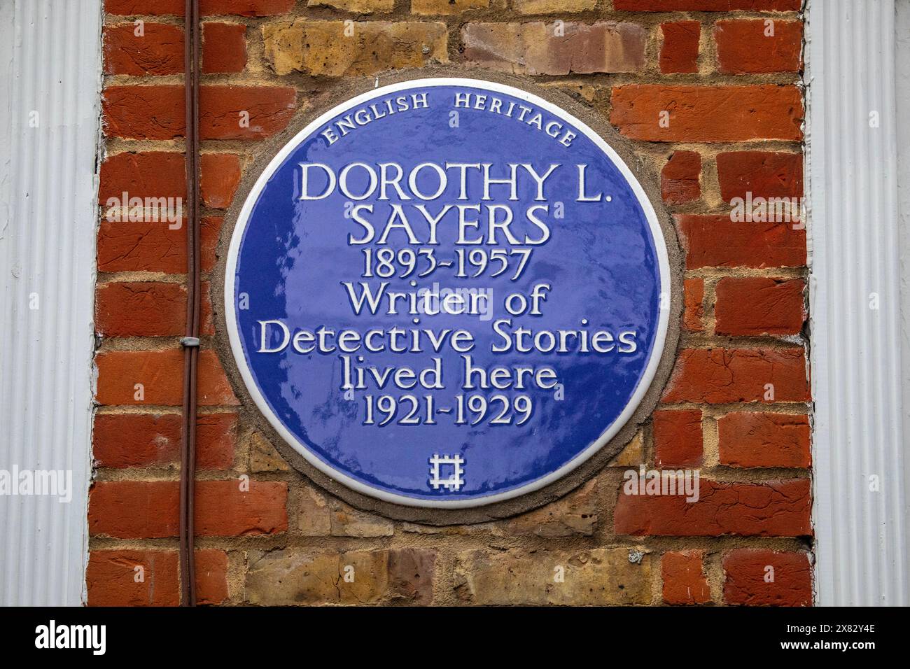 London, UK - February 5th 2024: A blue plaque on the exterior of a building on Great James Street in London, UK, marking the location where author Dor Stock Photo