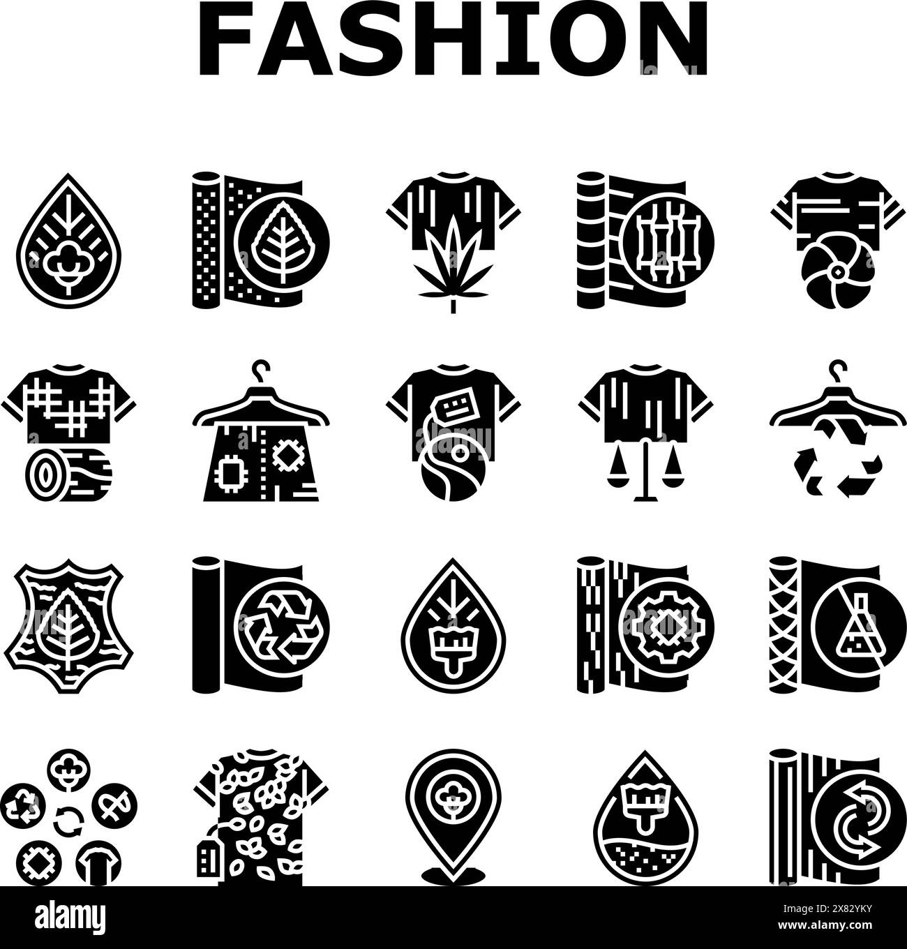 Fabric sustainable fashion textile vector friendly environment Black ...