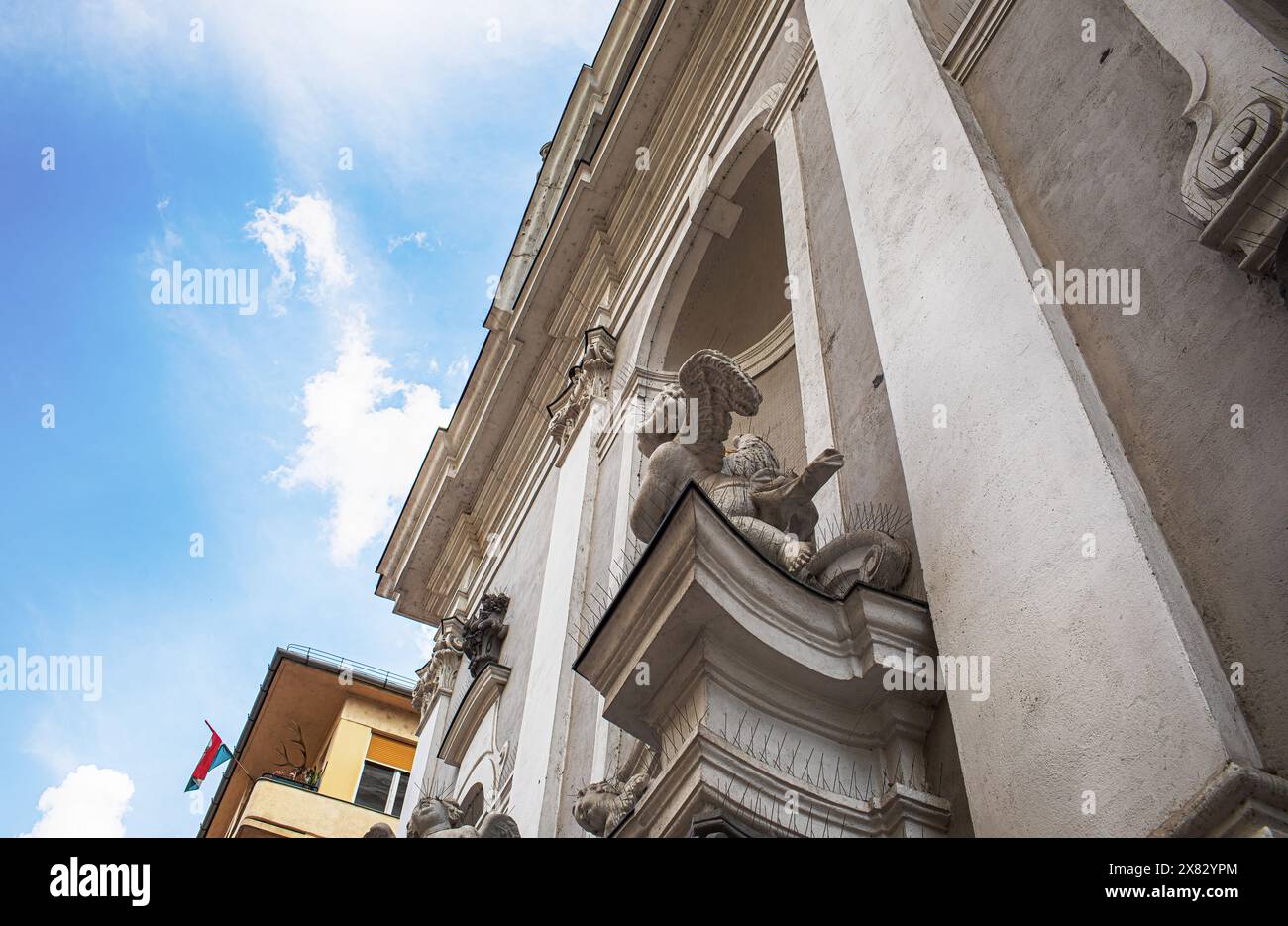 St. Michael's Church at Vaci Street in Budapest, Hungary.Summer season. Stock Photo