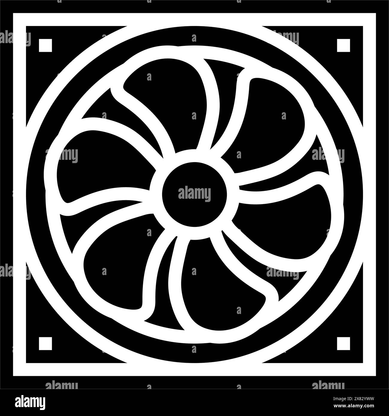 ventilation fan glyph icon vector illustration Stock Vector Image & Art ...