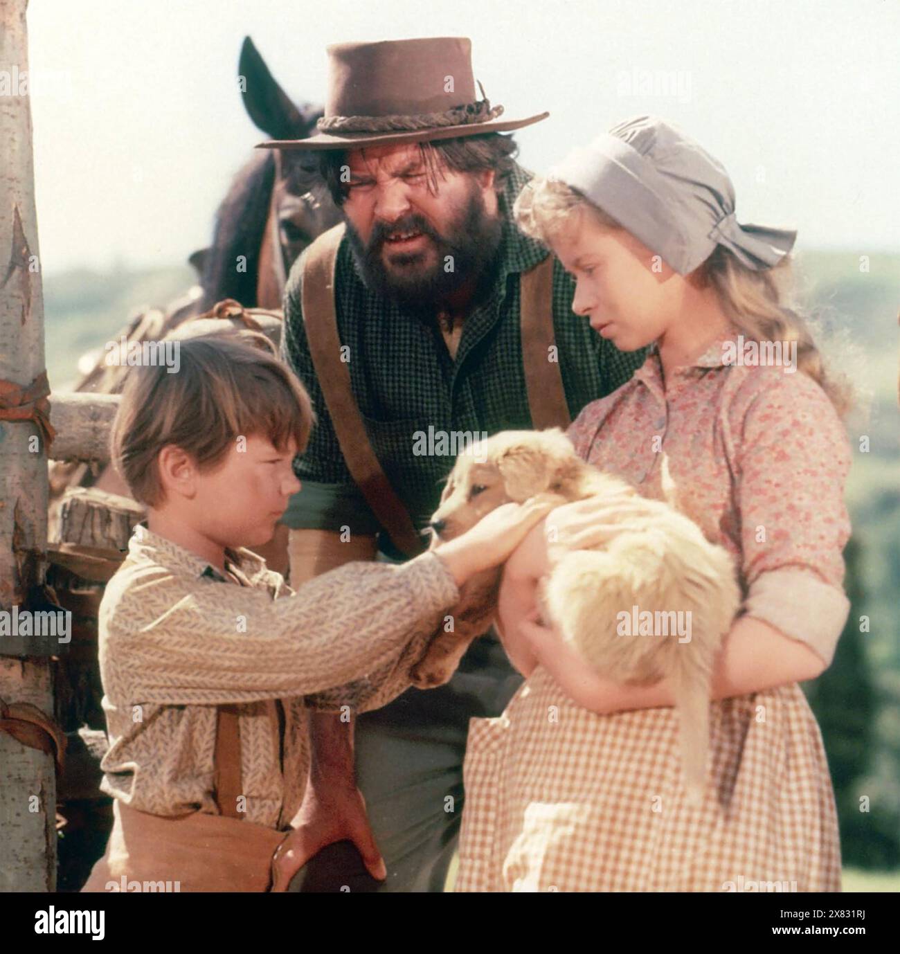 OLD YELLER 1957 Walt Disney Productions film from left Kevin Corcoran ...