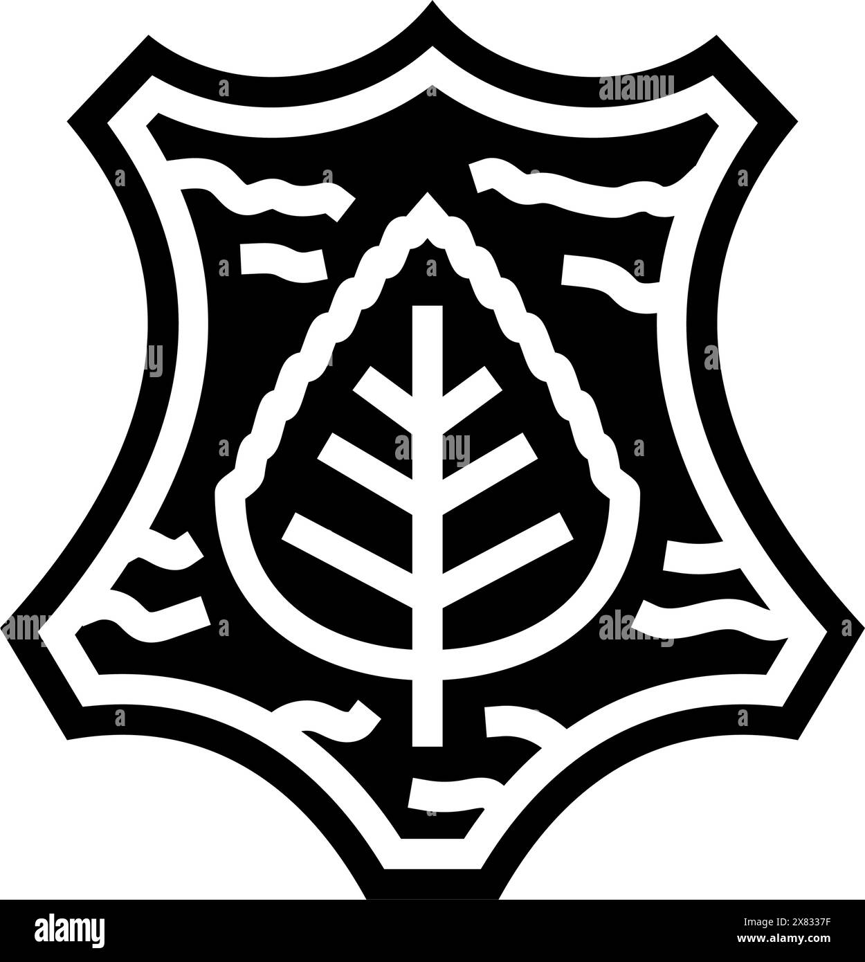 vegan leather sustainable fashion glyph icon vector illustration Stock ...