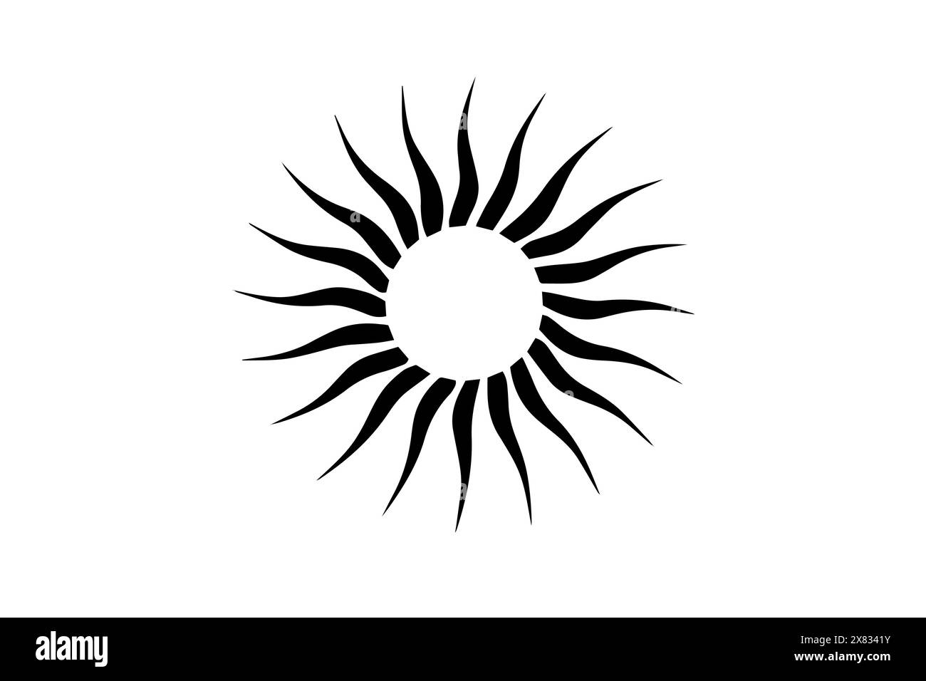 Linear Simple Vintage Sun Icon: Simple Vector Logotype Illustration ...