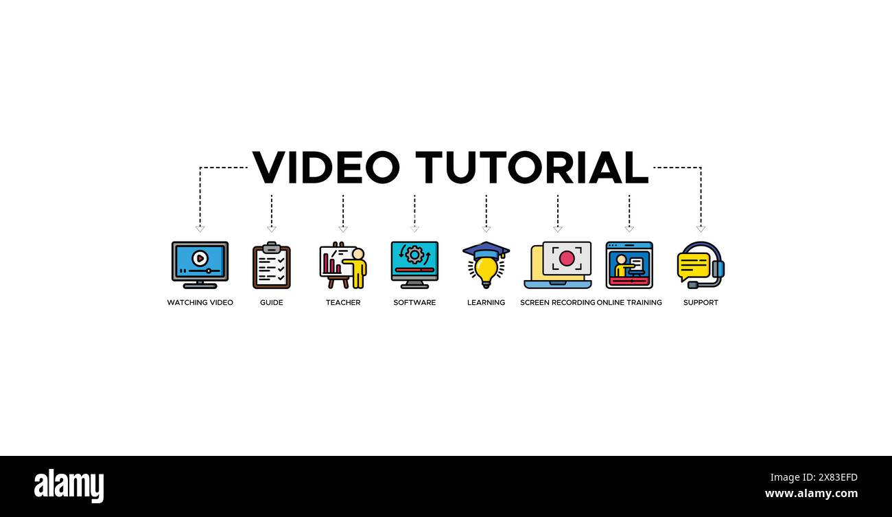 Tutorial vector vectors hi-res stock photography and images - Alamy