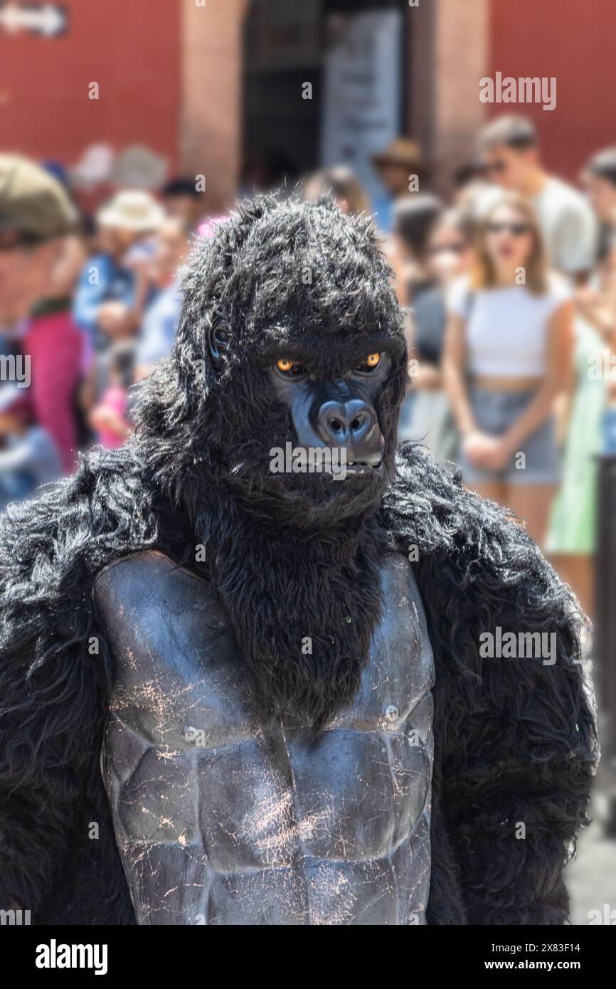 Costumes for the celebration of San Pascual Baylon in San Miguel de Allende in the state of Guanajuato, Mexico. Stock Photo