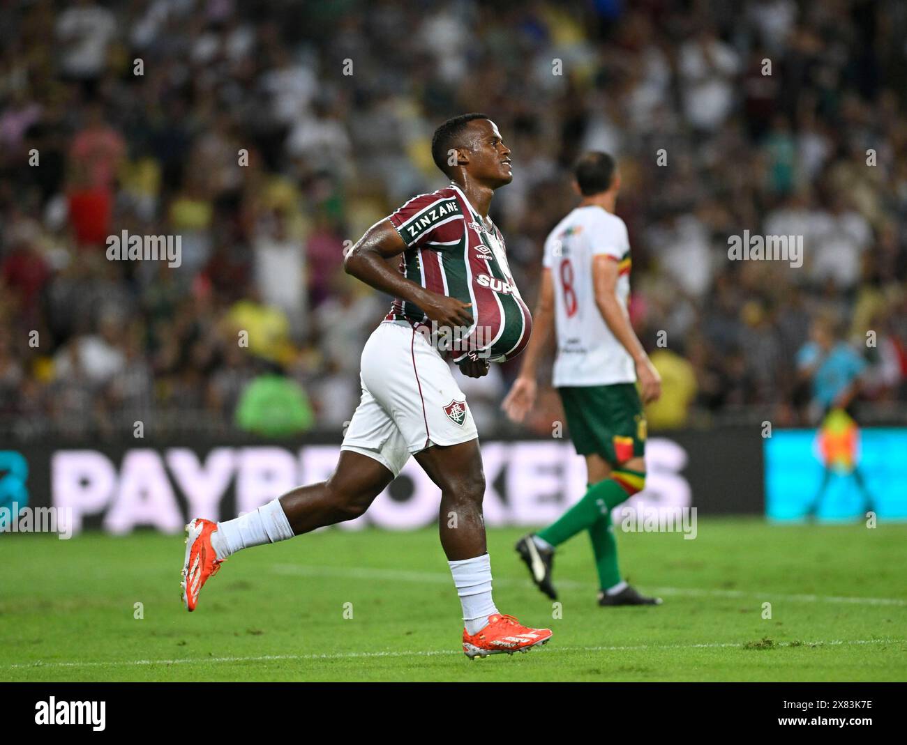 Dublin, Ireland. 22nd May, 2024. Jhon Arias celebrates after scoring a goal during the Copa do Brasil football match between Fluminense and Sampaio Corrêa at Maracanã Stadium in Rio de Janeiro, RJ, Brazil (Andre Ricardo/SPP) Credit: SPP Sport Press Photo. /Alamy Live News Stock Photo