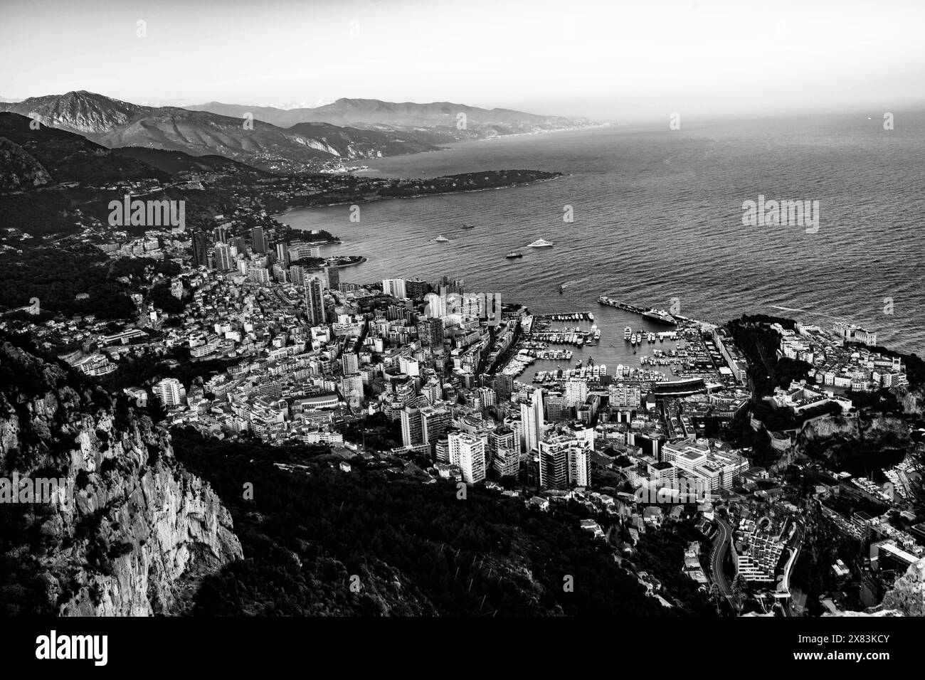 Monte-Carlo, Monaco. 22nd May, 2024. The Principality of Monaco viewed form above ahead of the Formula 1 2024 Monaco Grand Prix. (Credit Image: © Taidgh Barron/ZUMA Press Wire) EDITORIAL USAGE ONLY! Not for Commercial USAGE! Stock Photo
