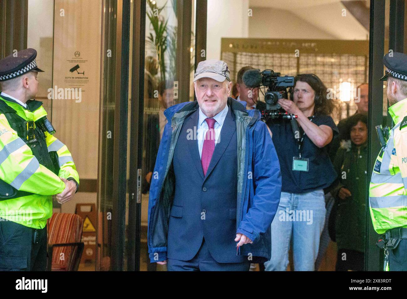 London, England, UK. 22nd May, 2024. ALAN BATES leaves Post Office Horizon IT InquiryÂ Public Hearing after attending former CEO Paula Vennells' evidence session on the first of three days allocated to her. (Credit Image: © Tayfun Salci/ZUMA Press Wire) EDITORIAL USAGE ONLY! Not for Commercial USAGE! Stock Photo