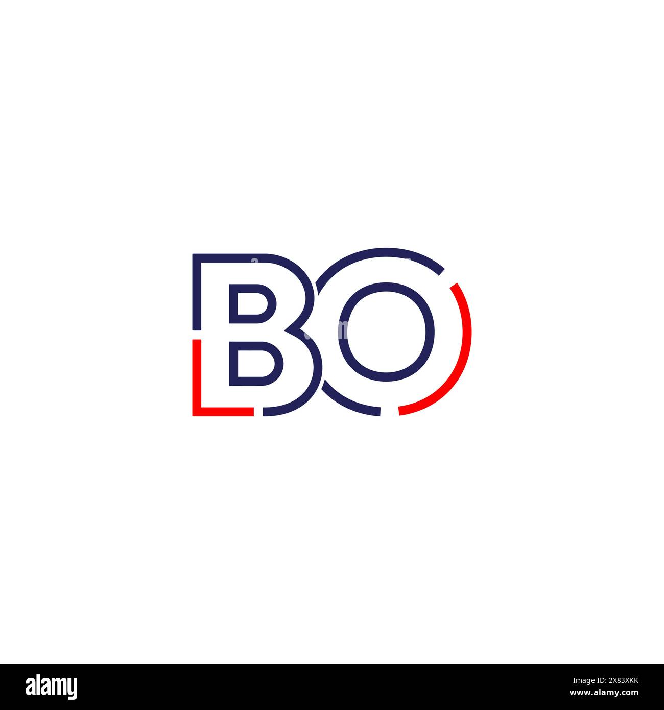 BO tech logo concept design Stock Vector