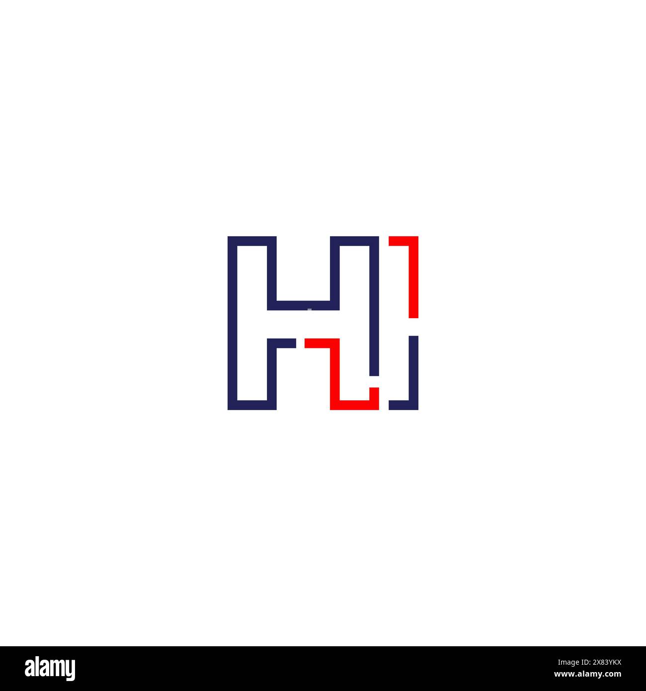 HI tech logo concept design Stock Vector