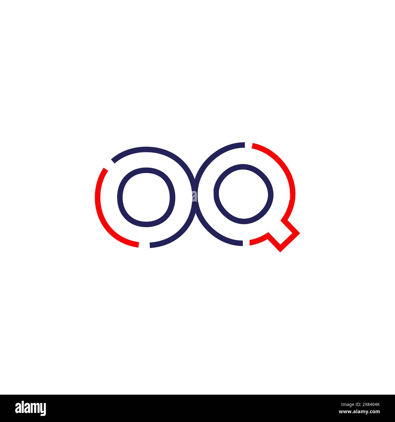OQ tech logo concept design Stock Vector