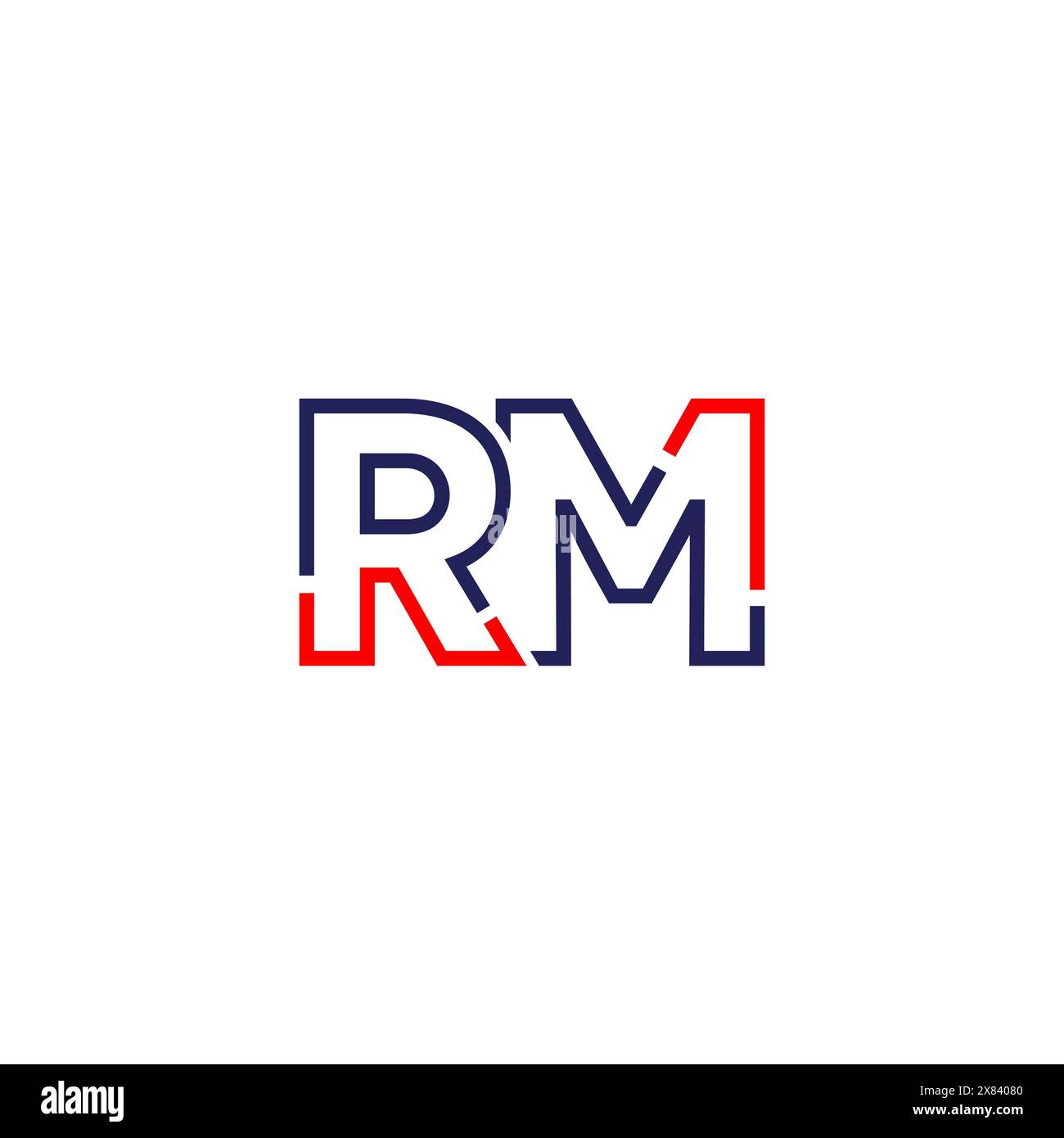 RM tech logo concept design Stock Vector