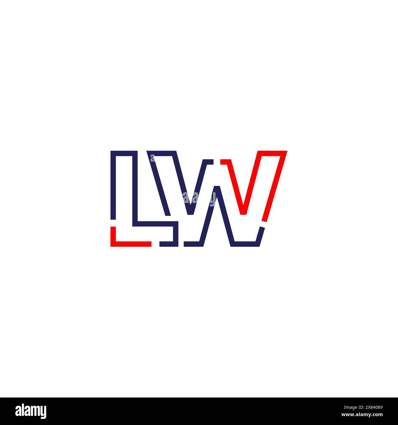 LW tech logo concept design Stock Vector