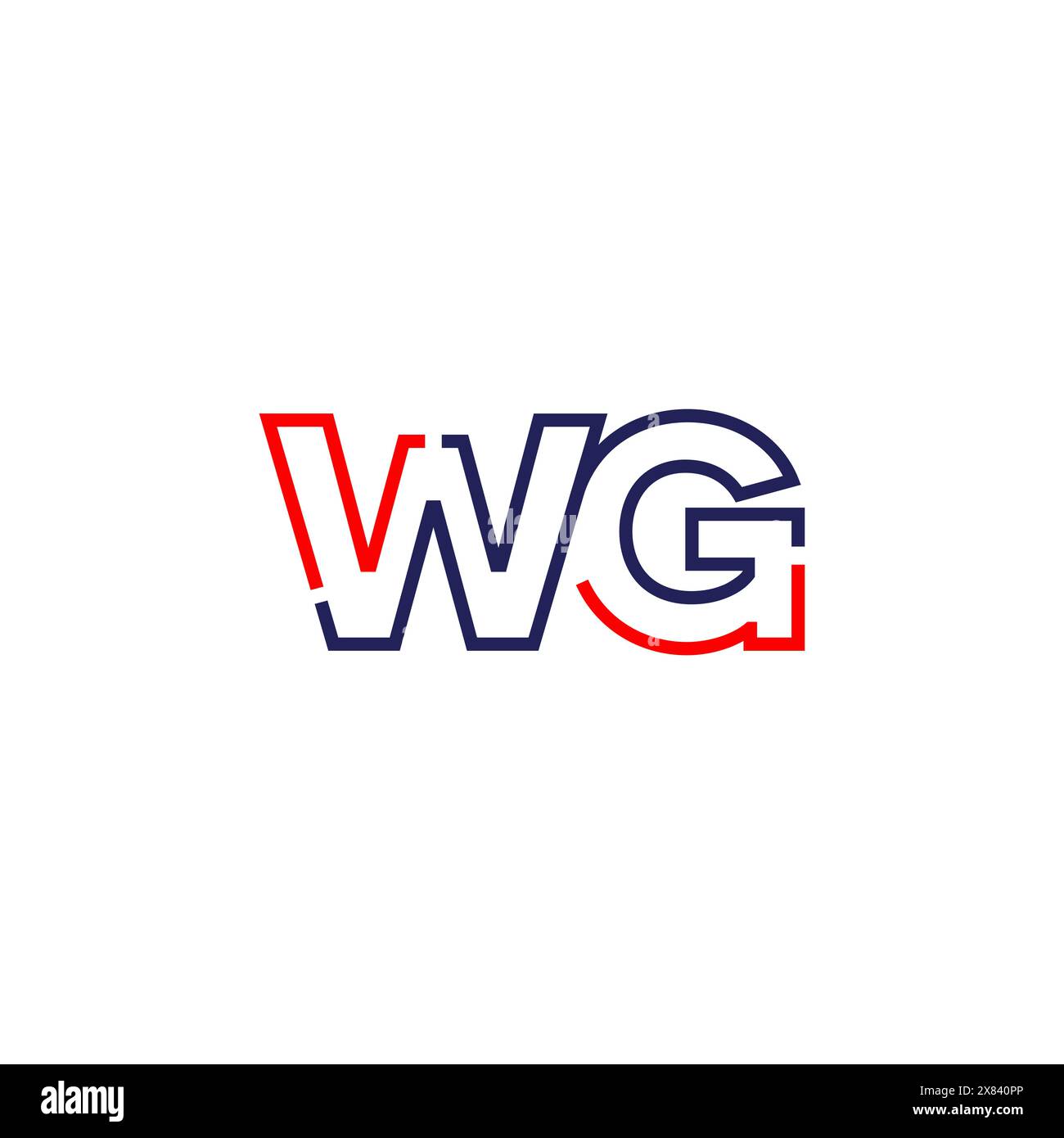 WG tech logo concept design Stock Vector