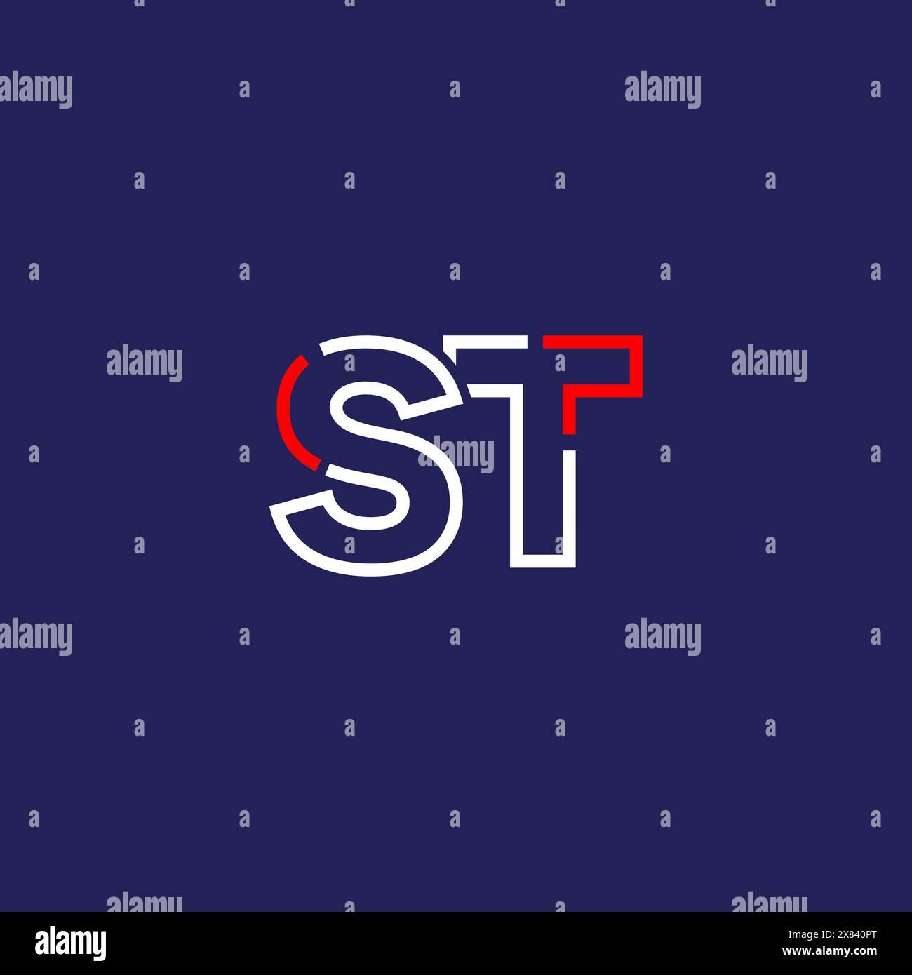 ST tech logo concept design Stock Vector Image & Art - Alamy