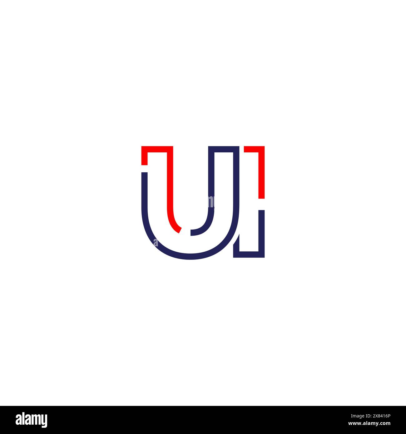 UI tech logo concept design Stock Vector
