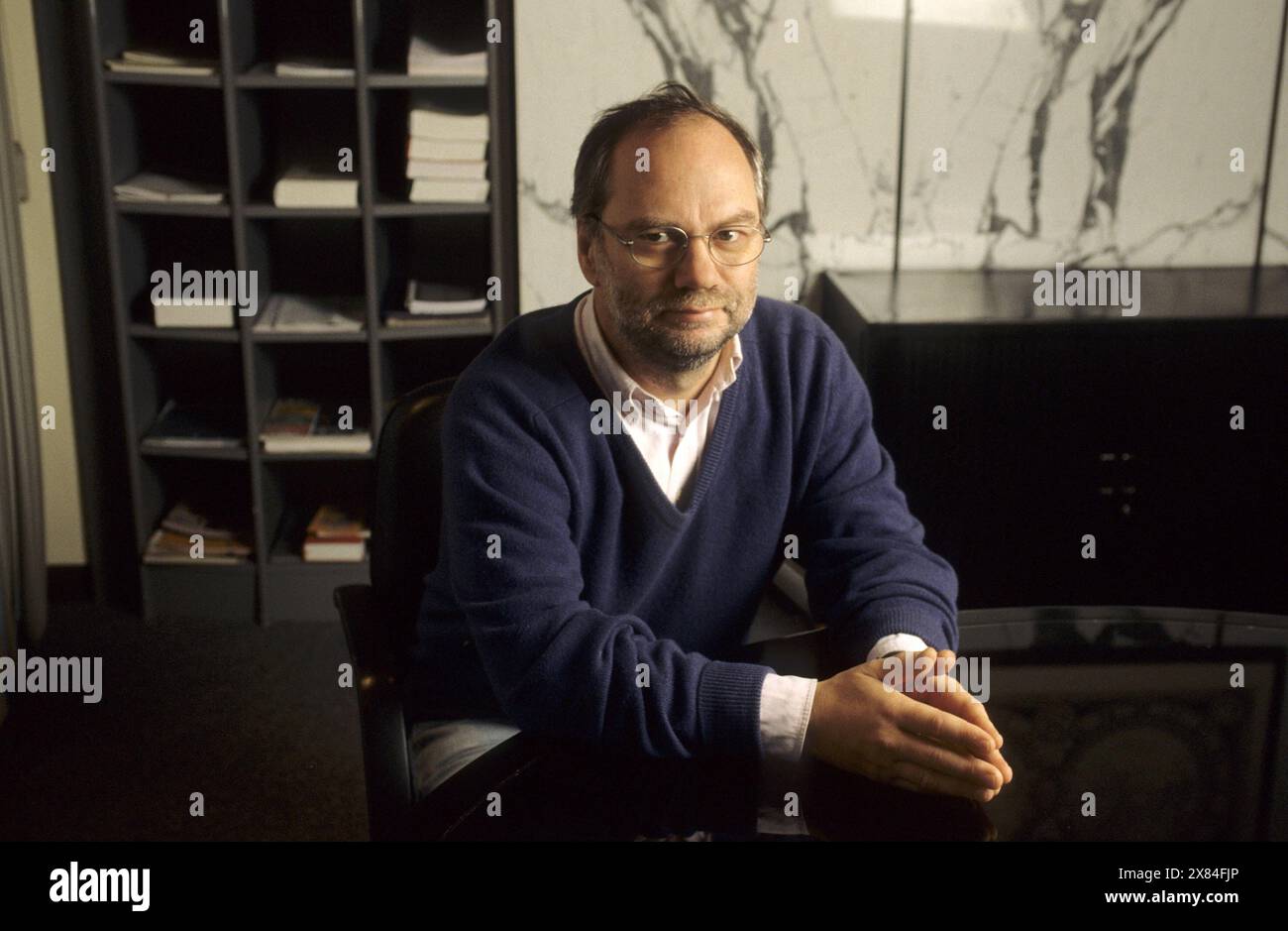 Laurent JOFFRIN - Date : 19991101 ©John Foley/Opale.photo Stock Photo