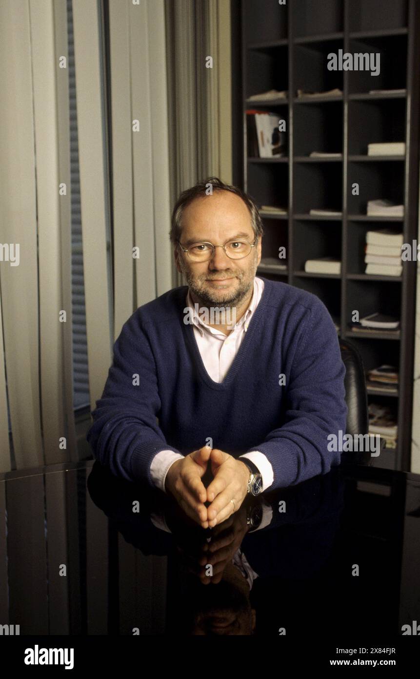 Laurent JOFFRIN - Date : 19991101 ©John Foley/Opale.photo Stock Photo