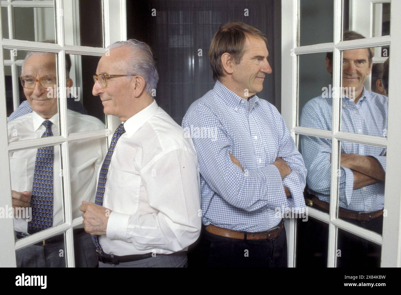 Yvon GATTAZ et Philippe SIMONNOT - Date : 19990601 ©John Foley/Opale.photo Stock Photo