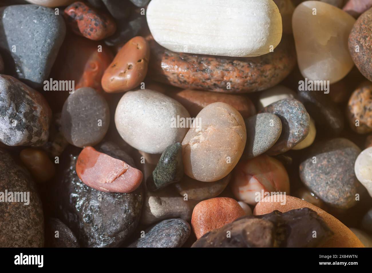 Smooth Unique Rocks Sea rocks background. Different form colorful smooth stones Stock Photo ...