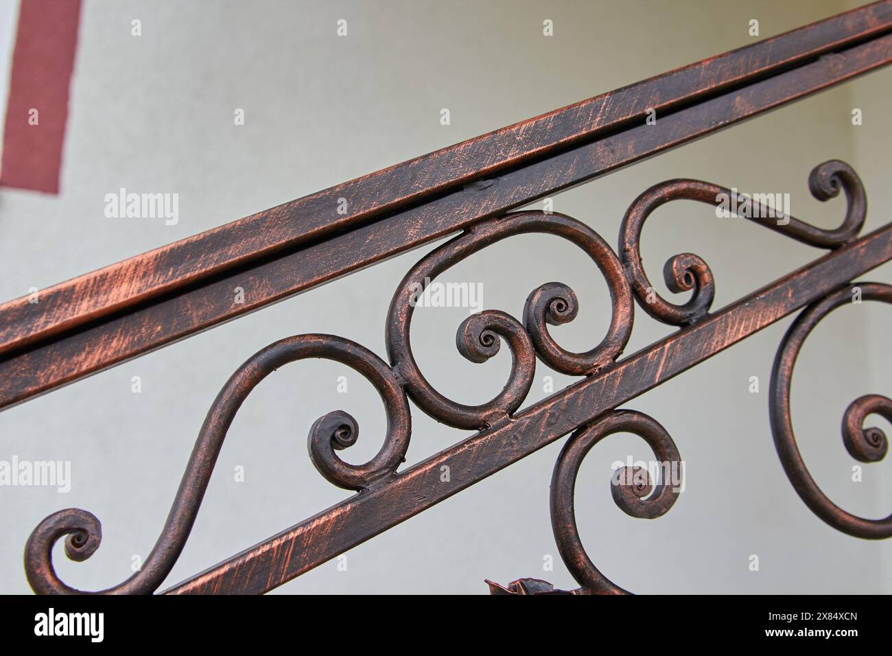 elements of forged products on the railing Stock Photo - Alamy