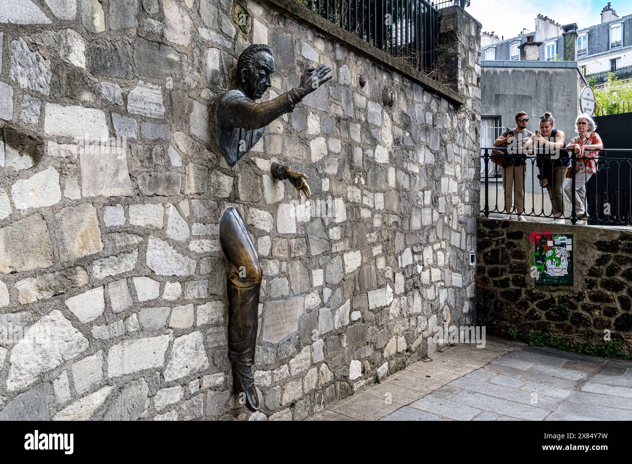 The man who passes through walls, Montmartre, Paris Stock Photo