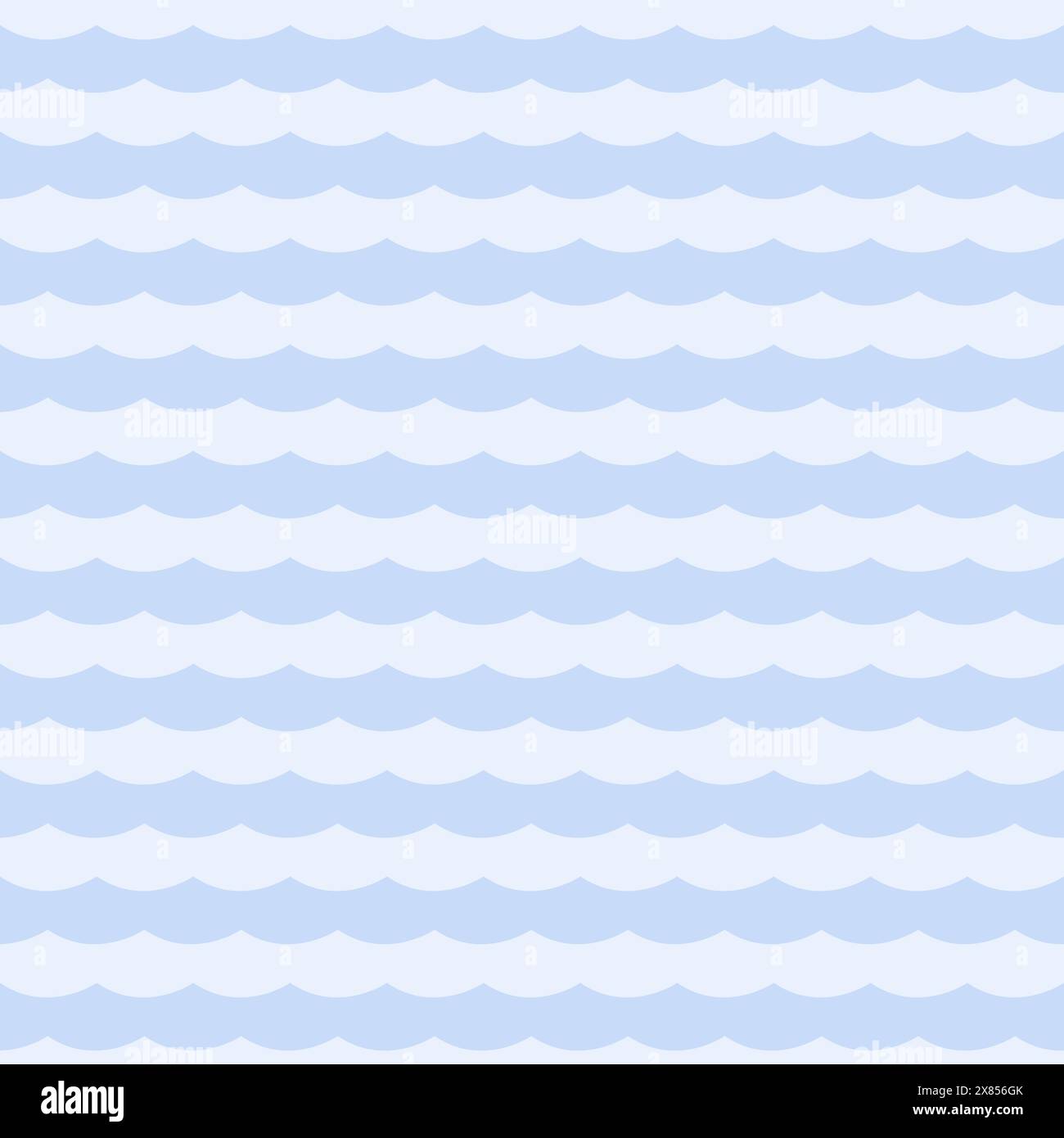 Vector blue wave background. Simple sea waves seamless pattern. Textile ...