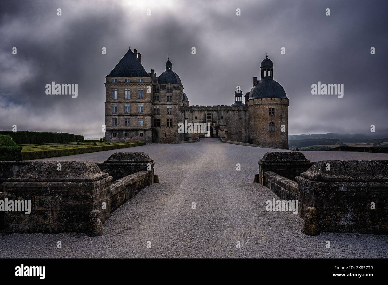 Chateau de Hautefort , Dordogne Périgord Stock Photo