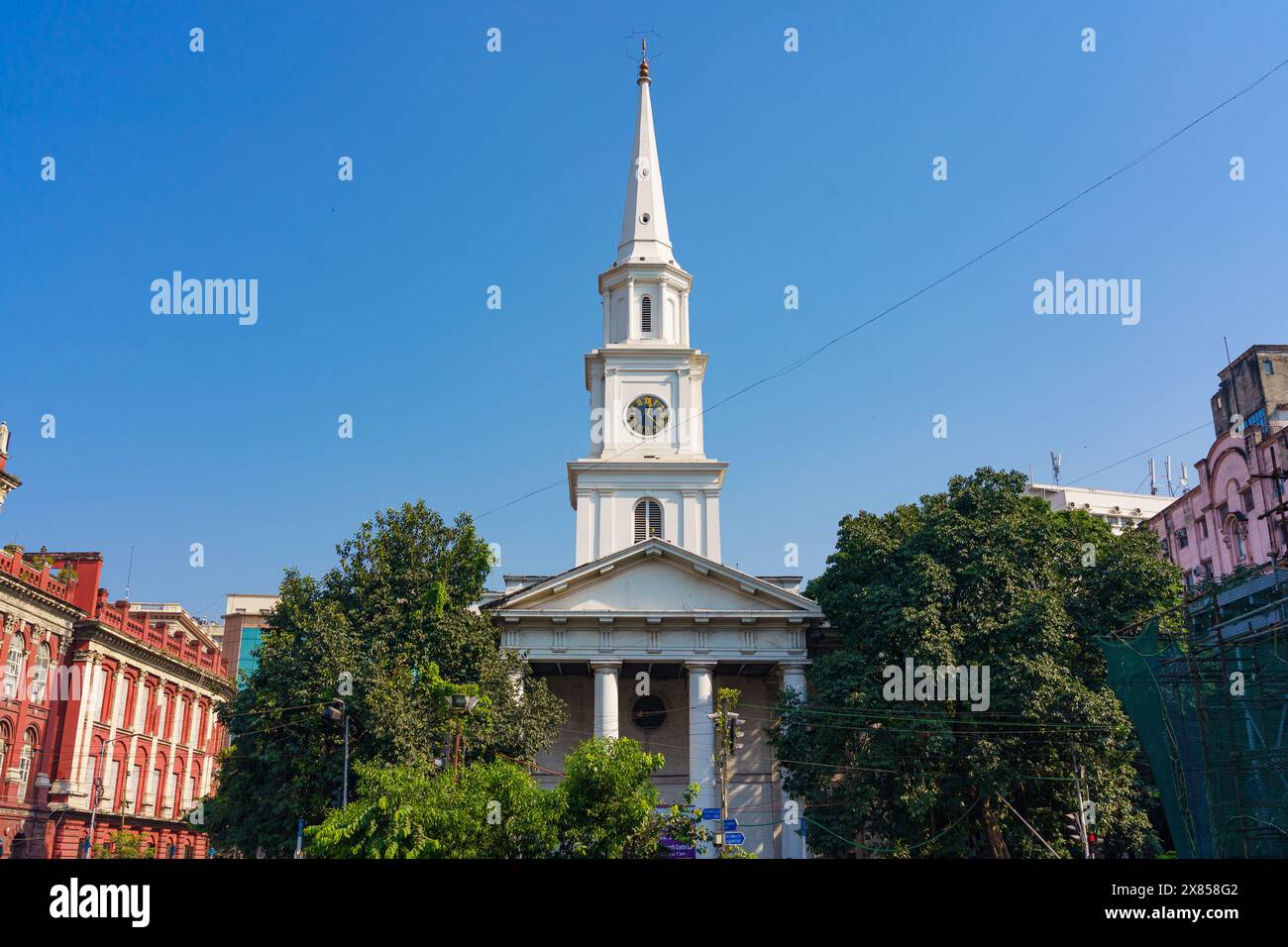 Kolkata, India - 20 October 2023: St. Andrew's church, an iconic landmark ok Calcutta and symbol of christianity in India Stock Photo