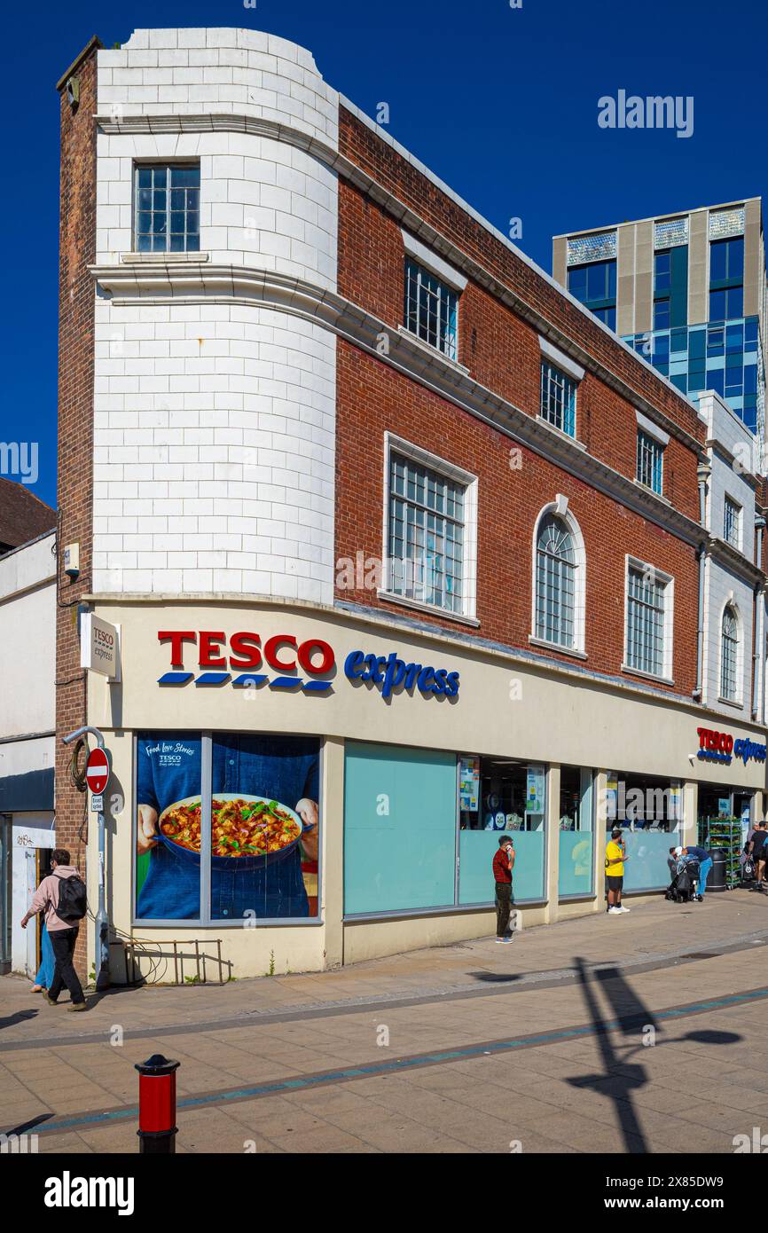 Tesco Express Store Norwich. Tesco Express smaller grocery store in Norwich City Centre. Stock Photo