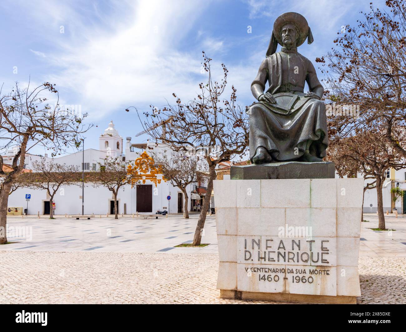 Statue of Infante Dom Henrique (Prince Henry) in the town square, Lagos ...