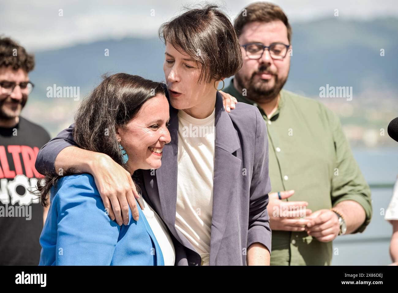 Vigo Spain. May, 23 th, 2024. ana pontón presents the BNG candidate for the European elections Ana Miranda at an event in Vigo. Credit. Xan Gasalla  alamy Live News Stock Photo
